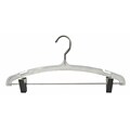 NAHANCO 15 Polystyrene Opaque Suit Hanger, Chrome Hook, 100/Pack