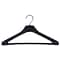 NAHANCO 19 Plastic Concave Extra Wide Shouldered Suit Hanger, Black, 50/Pack