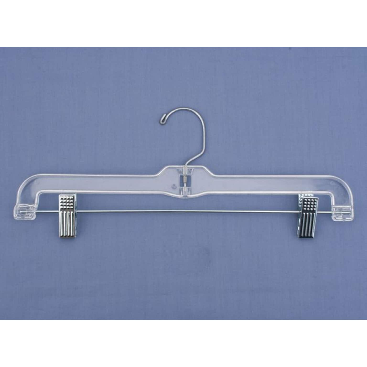 NAHANCO 14 Break Resistant Jumbo Weight Skirt/Slack Hanger, Clear, 100/Pack (9602RC)