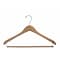 NAHANCO 17 Wood Concave Suit Hanger, Chrome Hook, Natural, 100/Pack (7117CH)