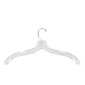 NAHANCO 17 Plastic Medium Heavy Weight Dress Hanger, Clear, 100/Pack