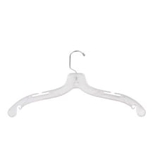 NAHANCO 17 Plastic Medium Heavy Weight Dress Hanger, Clear, 100/Pack