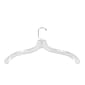 NAHANCO 17" Plastic Medium Heavy Weight Dress Hanger, Clear, 100/Pack