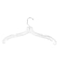 NAHANCO 17" Plastic Heavy Weight Dress Hanger, Chrome Hook, Clear, 100/Pack