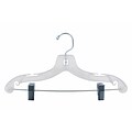 NAHANCO 14 Plastic Super Heavy Weight Suit Hanger, Clear, 100/Pack