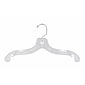 NAHANCO 14" Plastic Super Heavy Weight Dress Hanger, Clear, 100/Pack