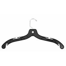 NAHANCO 19 Plastic Heavy Weight Dress Hanger, Black, 100/Pack