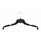 NAHANCO 17" Plastic Super Heavy Weight Top Hanger, Black, 100/Pack (28800)