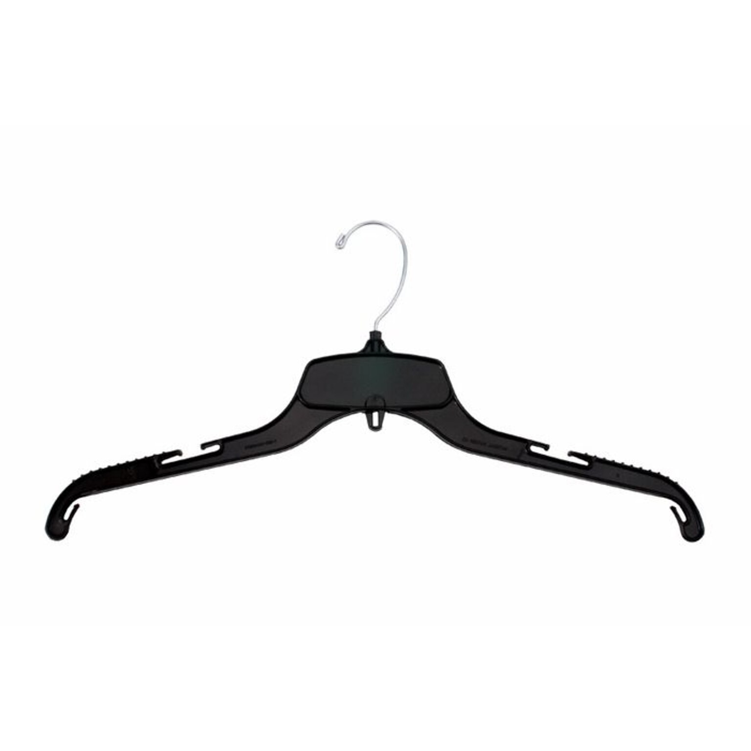 NAHANCO 17 Plastic Super Heavy Weight Top Hanger, Black, 100/Pack (28800)