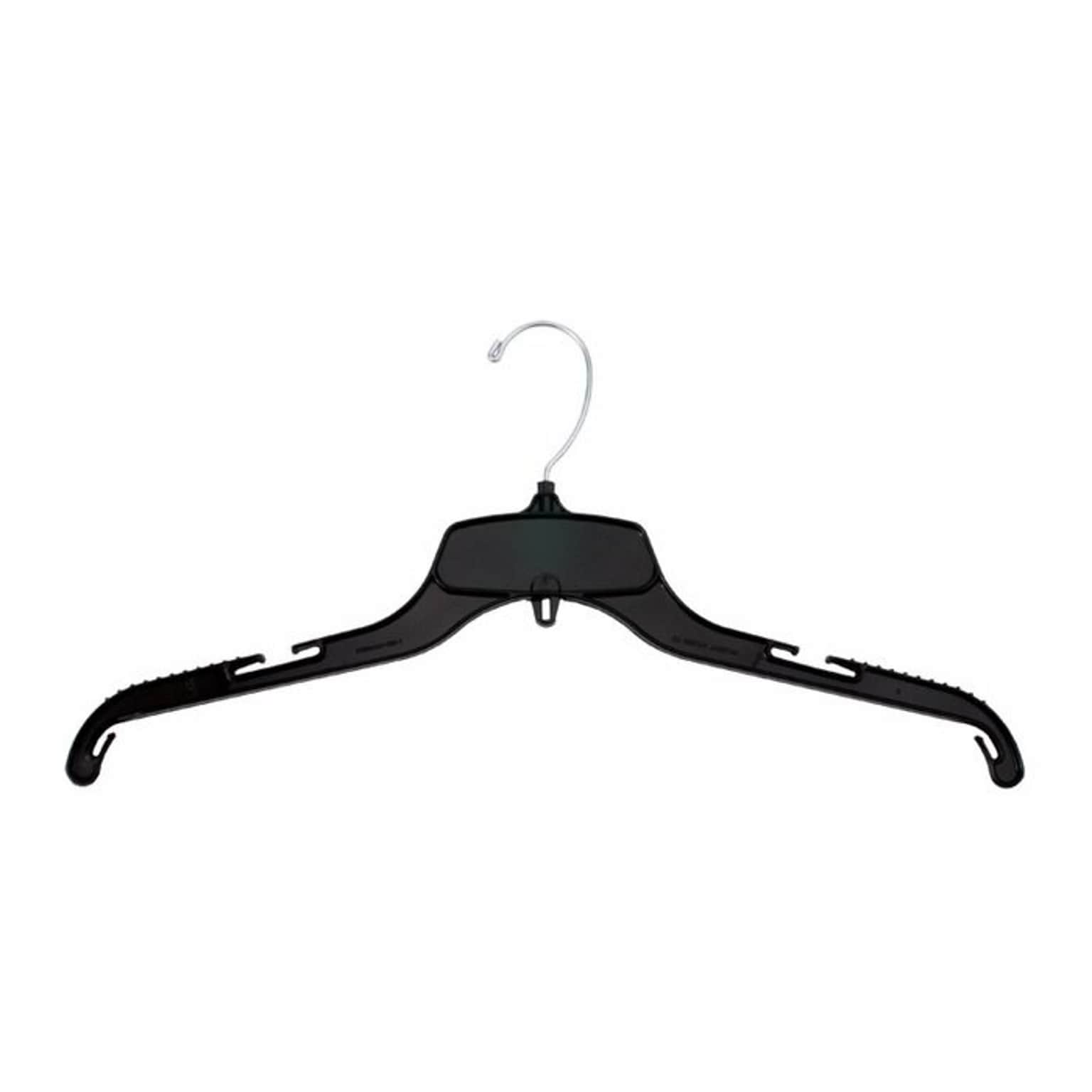 NAHANCO 17 Plastic Super Heavy Weight Top Hanger, Black, 100/Pack (28800)