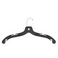 NAHANCO 17 Plastic Medium Heavy Weight Dress Hanger, Black, 100/Pack