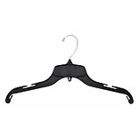 NAHANCO 15 Plastic Top Hanger, Black, 100/Pack