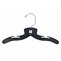 NAHANCO 10 Plastic Super Heavy Weight Infant Dress Hanger, Black, 100/Pack