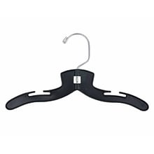 NAHANCO 10 Plastic Super Heavy Weight Infant Dress Hanger, Black, 100/Pack