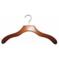 NAHANCO Wood Contemporary Top Hanger, Cherry, 100/Pack