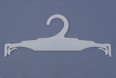 NAHANCO 10 Molded Polystyrene Hi Impact Intimate Lingerie Hanger, White, 500/Pack