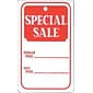 NAHANCO 1 3/4" x 2 7/8" Unstrung Special Sale Tag, Red/White, 1000/Box
