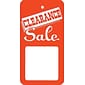 NAHANCO 1 7/8" x 3 1/2" Unstrung Clearance Tag, Red on White, 1000/Pack