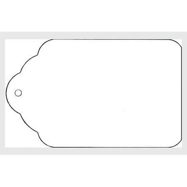 NAHANCO 1 x 1 1/2 Unstrung All Purpose Merchandise Tag, White, 1000/Pack