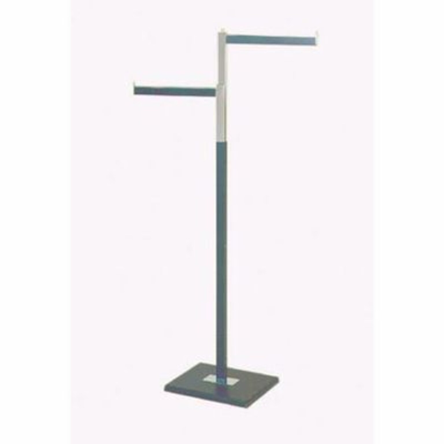 NAHANCO 2 Way Rectangular Tubing Garment Rack With 2 - 16 Straight Arms, Black