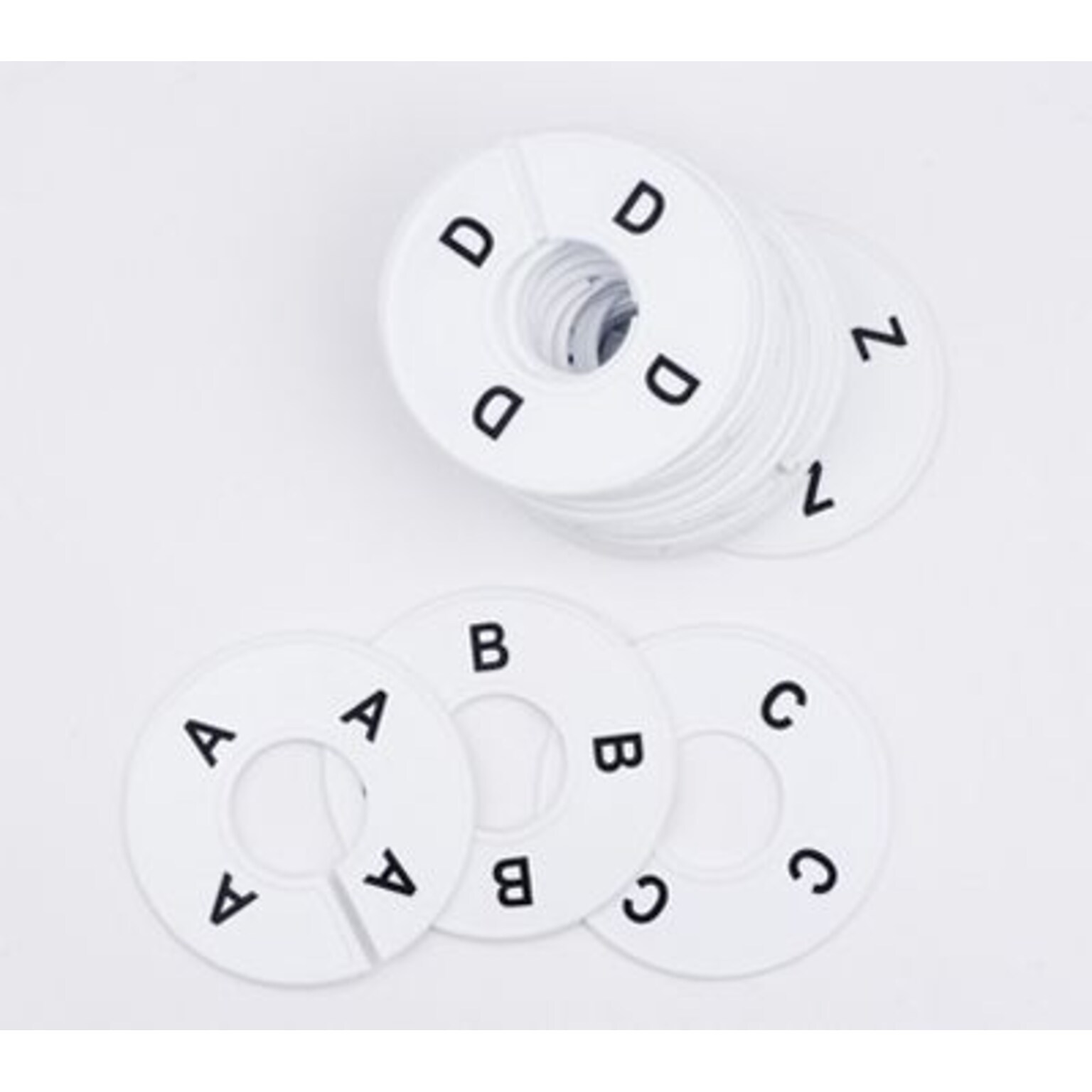 Nahanco A-Z Round Size Dividers, 3-1/2 x 1-3/8, White (CAZ)