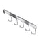 Nahanco Rectangular Tubing 5 Hook Waterfall, Chrome (RH5H)