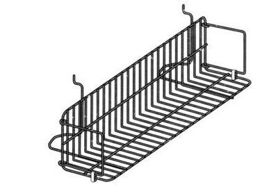 NAHANCO 45 1/2 Slatwall Wire Video Shelf, Chrome