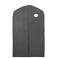 Econoco 24 x 54 Polyethylene Zipper Garment Cover With Oval Window Center Zipper, Black, 100/Pack