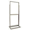 Econoco BH55 28 x 22 Double Bulletin Sign Holder, Metal, Chrome