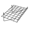 Econoco WTES/93 15 x 24 Gridwall Straight Shelf with Front Lip, White, Metal, 4/Pk