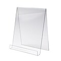 Econoco 9W x 11H Acrylic Countertop Easel With 1D Opening, Clear, 12/Pack