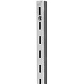 Econoco SS12/72 72 Universal Surface Mount Single Slotted Standard, 0.5 Slots on 1 Centers, Satin Zinc, 10/Pack