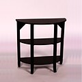 TMS London 32 x 32 x 14 Solid Wood/MDF 3-Tier Hall Console Table, Black
