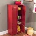 TMS 4-Shelf Wood Tall Cabinet; Red (61888RED)