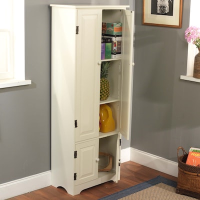 Versatile Wood 4-Door Floor Cabinet, White
