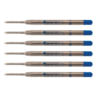 Monteverde Monteverde Ballpoint Pen Refill, Broad Point, Blue Ink, 6 Pack (P443BU)