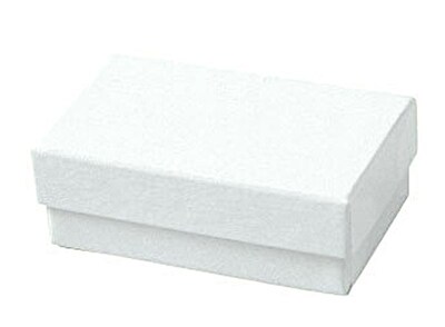 Shamrock 2 1/2 x 1 1/2 x 7/8 Jewelry Box, Swirl White, 100/Carton