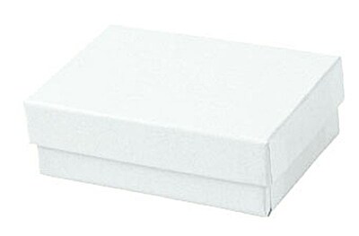 Shamrock 3 1/16 x 2 1/8 x 1 Jewelry Box; Swirl White, 100/Carton
