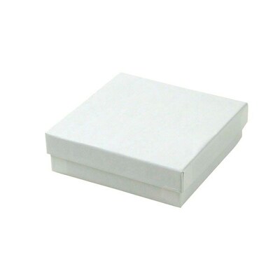 Shamrock 3 1/2 x 3 1/2 x 1 Jewelry Box, Swirl White, 100/Carton