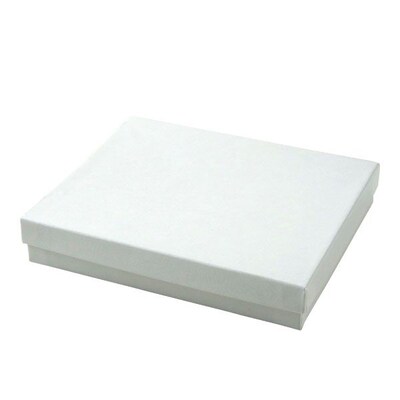 Shamrock 6" x 5" x 1" Jewelry Box; Swirl White, 50/Carton