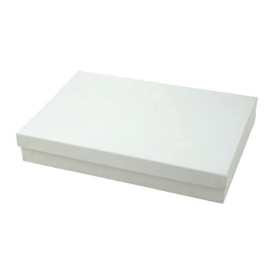 Shamrock 7" x 5 1/2" x 1" Jewelry Box, Swirl White, 50/Carton