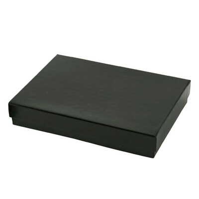 Shamrock 5 1/4" x 3 3/4" x 7/8" Jewelry Box; Gloss Black, 100/Carton