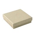Shamrock 3 1/2 x 3 1/2 x 1 Jewelry Box; Oatmeal Groove Beige, 100/Carton