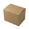 Shamrock 6x4 1/2x4 1/2 White Alligator Embossed Tuck-It 1 Piece Folding Gift Box, Brn/Bge, 100/CT