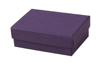 Shamrock 3 1/16" x 2 1/8" x 1" Jewelry Box; Deep Purple, 100/Carton
