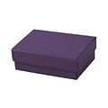 Shamrock 3 1/16 x 2 1/8 x 1 Jewelry Box; Deep Purple, 100/Carton