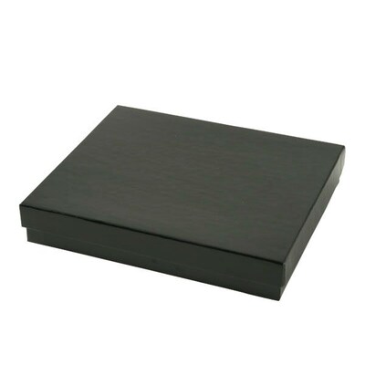 Shamrock 6" x 5" x 1" Jewelry Box; Gloss Black, 50/Carton