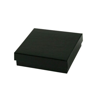 Shamrock 3 1/2" x 3 1/2" x 1" Jewelry Box; Gloss Black, 100/Carton