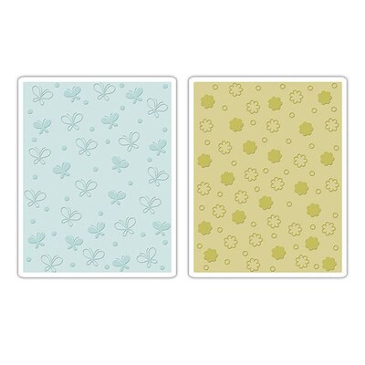 Sizzix® Textured Impressions Embossing Folder, Butterflies and Flowers Set