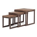 Zuo® 10 x 15.7 Fir Wood Civic Center Nesting Table, Distressed Natural